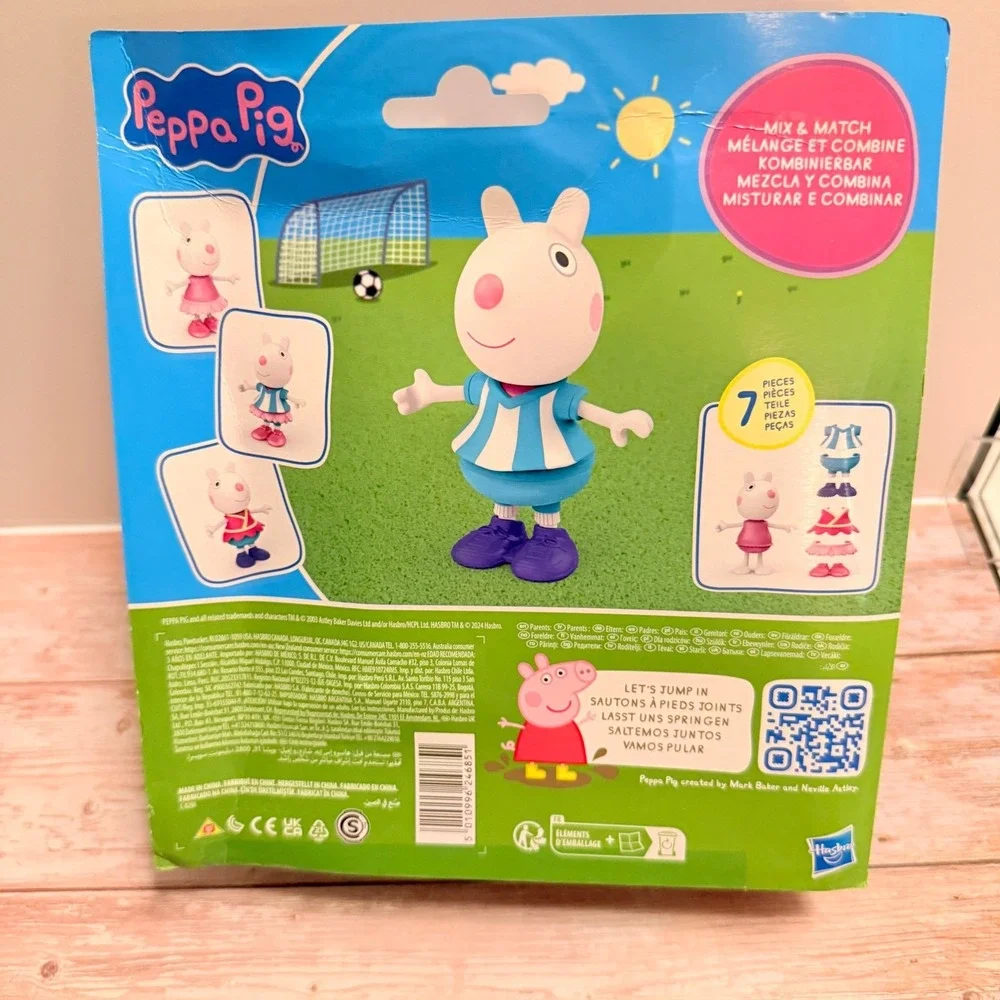 Hasbro Peppa Pig Suzy Sheep Dress-Up Kids Set Pink‎ Blue New 7-Piece
